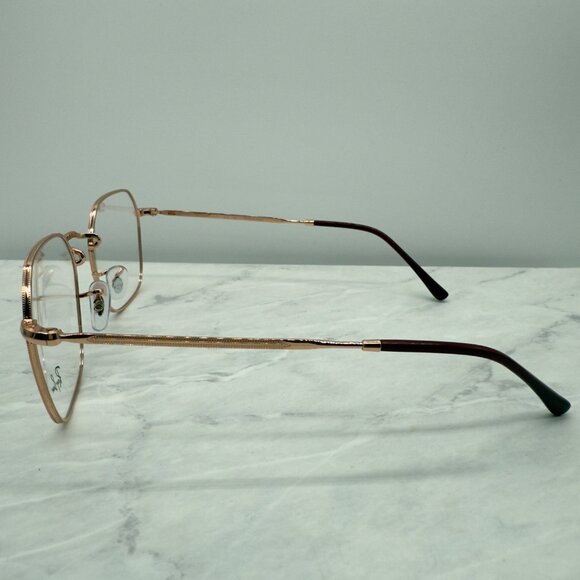 Ray Ban Eyeglasses Frames RB3694V 3094 Rose Gold Hexagonal RX 53-20-140 w/ Case - Picture 6 of 15